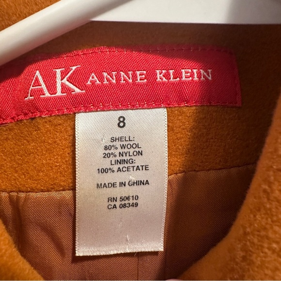 Anne Klein Women's Burnt Orange Wool Blazer Size 8 Women’s - Picture 9 of 9
